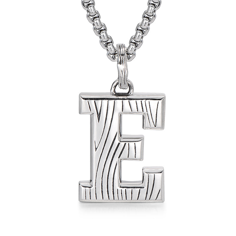 Men's Letter A Sterling Silver High Street Pendants