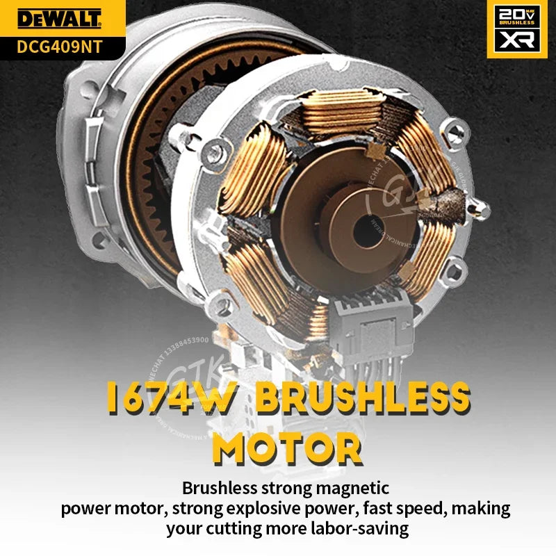 DeWALT DCG409 20V 125mm Brushless FLEXVOLT ADVANTAGE Angle Grinder with Slide Switch Impact Polisher utting Machine rotary tool