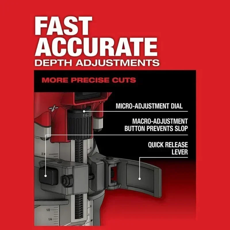 Milwaukee M18 FTR/2723 Electric Trimmer M18 FUEL™ Brushless Cordless Compact Router MILWAUKEE 18V Lithium Power Tools