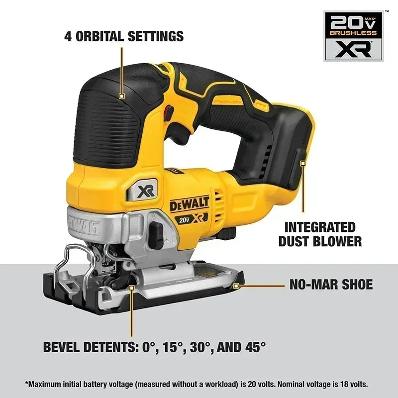 DEWALT DCS334 Scroll Saw 20V MAX Brushless Jig Saw With Handle Variable Speed Multi-Function Power Tool Mini Circular Saw