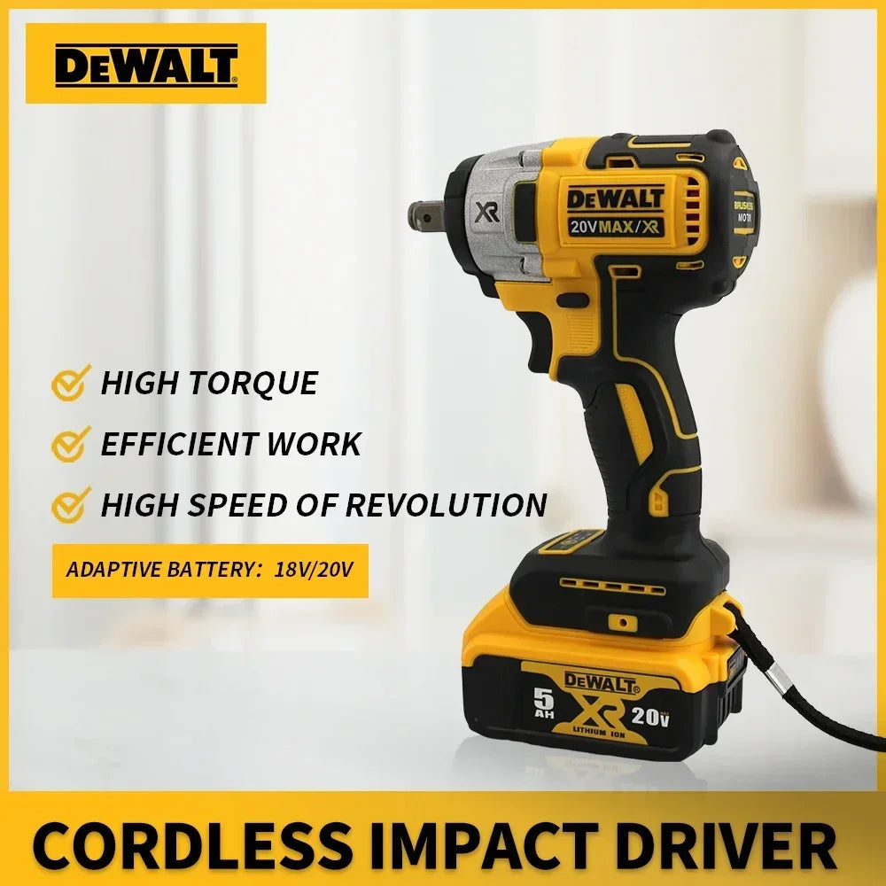 DEWALT DCF880 Lithium Battery Brushless Impact Wrench 20V Detachable Tire High Torque High Speed Powerful Disassembly Tool