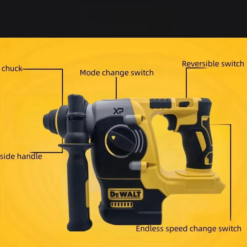 DEWALT Brushless Rechargeable Rotary Hammer drill Cordless 2 Modes Corded Demolition Chipping Metal Concrete Breaker Jackhammer