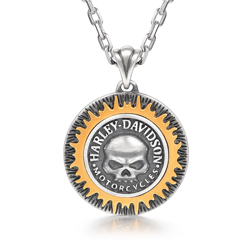 Skull Sterling Silver Necklace Hip Hop Pendants