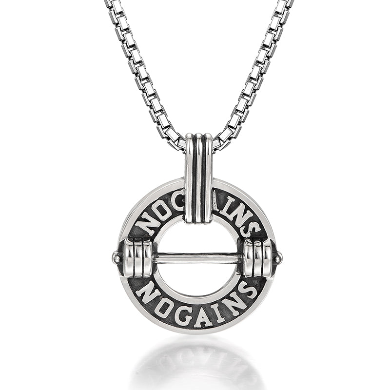 Barbell Sterling Silver Pendants